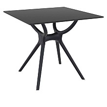 AIR ΤΡΑΠΕΖΙ 80Χ80Χ74εκ. BLACK LAMINATE 12mm  AIR ΤΡΑΠΕΖΙ 80Χ80Χ74εκ. BLACK LAMINATE 12mm