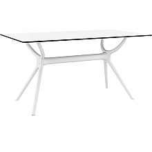AIR ΤΡΑΠΕΖΙ 140Χ80Χ74εκ. WHITE LAMINATE 12mm  AIR ΤΡΑΠΕΖΙ 140Χ80Χ74εκ. WHITE LAMINATE 12mm