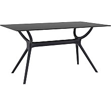 AIR ΤΡΑΠΕΖΙ 140Χ80Χ74εκ. BLACK LAMINATE 12mm  AIR ΤΡΑΠΕΖΙ 140Χ80Χ74εκ. BLACK LAMINATE 12mm