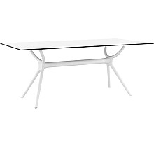 AIR ΤΡΑΠΕΖΙ 180Χ90Χ74εκ. WHITE LAMINATE 12mm  AIR ΤΡΑΠΕΖΙ 180Χ90Χ74εκ. WHITE LAMINATE 12mm