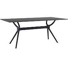 AIR ΤΡΑΠΕΖΙ 180Χ90Χ74εκ. BLACK LAMINATE 12mm  AIR ΤΡΑΠΕΖΙ 180Χ90Χ74εκ. BLACK LAMINATE 12mm