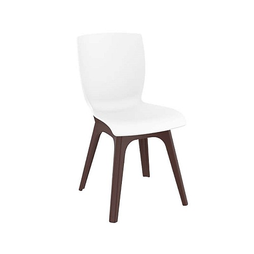 MIO ΡΡ BROWN/WHITE(Σ4)ΚΑΡΕΚΛΑ ΠΟΛ/ΝΙΟΥ,Έπιπλα εσωτερικού χώρου > Καρέκλες - Πολυθρόνες τραπεζαρίας,Έπιπλα εσωτερικού χώρου