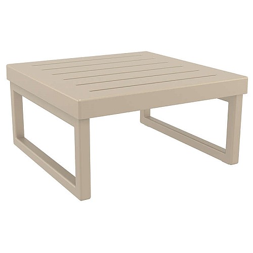 MYKONOS ΤΡΑΠΕΖΙ TAUPE 65X65X33εκ. ΠΟΛ/ΝΙΟΥ,Έπιπλα κήπου > Τραπεζάκια κήπου-παραλίας,Έπιπλα κήπου