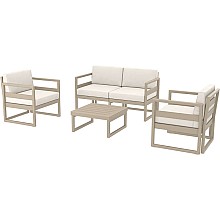 MYKONOS SET 2ΘΕΣ.TAUPE/ΜΑΞ. ΕΚΡΟΥ(2ΘΕΣ.+2ΠΟΛ.+ΤΡΑΠ 65εκ.)  MYKONOS SET 2ΘΕΣ.TAUPE/ΜΑΞ. ΕΚΡΟΥ(2ΘΕΣ.+2ΠΟΛ.+ΤΡΑΠ 65εκ.)