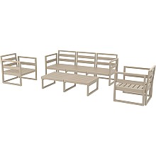 MYKONOS SET 3ΘΕΣ.TAUPE ΧΩΡΙΣ ΜΑΞ.(3ΘΕΣ.+2ΠΟΛ.+ΤΡΑΠ 130εκ.)  MYKONOS SET 3ΘΕΣ.TAUPE ΧΩΡΙΣ ΜΑΞ.(3ΘΕΣ.+2ΠΟΛ.+ΤΡΑΠ 130εκ.)