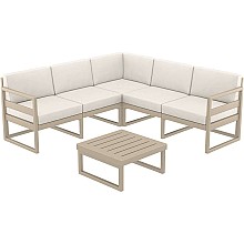 MYKONOS ΓΩΝΙΑ SET TAUPE ΜΕ ΜΑΞΙΛΑΡΙΑ ΠΟΛ/ΝΙΟΥ (+ΤΡΑΠ.65εκ.)  MYKONOS ΓΩΝΙΑ SET TAUPE ΜΕ ΜΑΞΙΛΑΡΙΑ ΠΟΛ/ΝΙΟΥ (+ΤΡΑΠ.65εκ.)