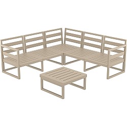 MYKONOS ΓΩΝΙΑ SET TAUPE ΧΩΡΙΣ ΜΑΞΙΛΑΡΙΑ ΠΟΛ/ΝΙΟΥ (+ΤΡΑΠ.65εκ.) MYKONOS ΓΩΝΙΑ SET TAUPE ΧΩΡΙΣ ΜΑΞΙΛΑΡΙΑ ΠΟΛ/ΝΙΟΥ (+ΤΡΑΠ.65εκ.)
