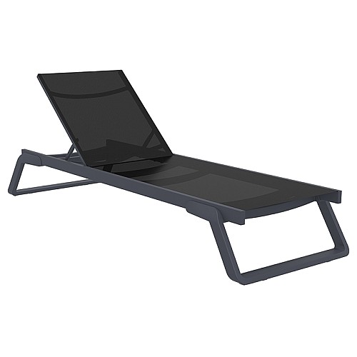 TROPIC ΞΑΠΛΩΣΤΡΑ DARK GREY/BLACK ΑΛΟΥΜ-ΠΟΛ/ΝΙΟΥ,Ξαπλώστρες,Έπιπλα κήπου