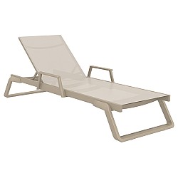 TROPIC ΞΑΠΛΩΣΤΡΑ ΜΕ ΜΠΡΑΤΣΑ TAUPE/TAUPE ΑΛΟΥΜ-ΠΟΛ/ΝΙΟΥ