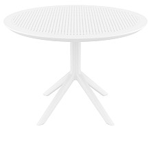 SKY WHITE Φ105X74εκ. ΤΡΑΠΕΖΙ ΠΟΛ/ΝΙΟΥ  SKY WHITE Φ105X74εκ. ΤΡΑΠΕΖΙ ΠΟΛ/ΝΙΟΥ