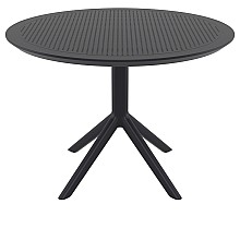 SKY BLACK Φ105X74εκ. ΤΡΑΠΕΖΙ ΠΟΛ/ΝΙΟΥ  SKY BLACK Φ105X74εκ. ΤΡΑΠΕΖΙ ΠΟΛ/ΝΙΟΥ