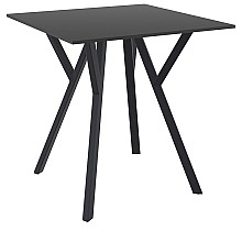 MAX ΤΡΑΠΕΖΙ 70Χ70Χ74εκ. BLACK LAMINATE 12mm  MAX ΤΡΑΠΕΖΙ 70Χ70Χ74εκ. BLACK LAMINATE 12mm