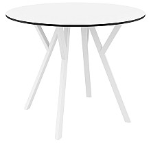 MAX ΤΡΑΠΕΖΙ Φ90Χ74εκ. WHITE LAMINATE 12mm  MAX ΤΡΑΠΕΖΙ Φ90Χ74εκ. WHITE LAMINATE 12mm