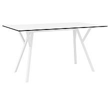 MAX ΤΡΑΠΕΖΙ 140X80Χ74εκ. WHITE LAMINATE 12mm  MAX ΤΡΑΠΕΖΙ 140X80Χ74εκ. WHITE LAMINATE 12mm