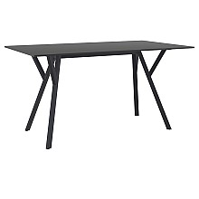 MAX ΤΡΑΠΕΖΙ 140X80Χ74εκ. BLACK LAMINATE 12mm  MAX ΤΡΑΠΕΖΙ 140X80Χ74εκ. BLACK LAMINATE 12mm
