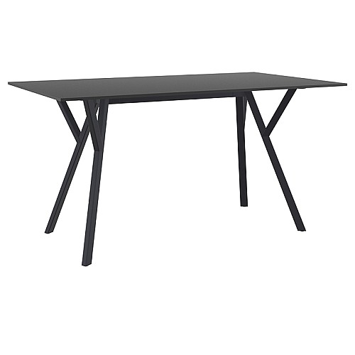 MAX ΤΡΑΠΕΖΙ 140X80Χ74εκ. BLACK LAMINATE 12mm MAX ΤΡΑΠΕΖΙ 140X80Χ74εκ. BLACK LAMINATE 12mm,Έπιπλα κήπου > Τραπέζια κήπου,Έπιπλα κήπου