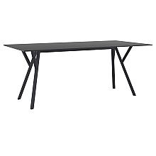 MAX ΤΡΑΠΕΖΙ 180X90Χ74εκ. BLACK LAMINATE 12mm  MAX ΤΡΑΠΕΖΙ 180X90Χ74εκ. BLACK LAMINATE 12mm