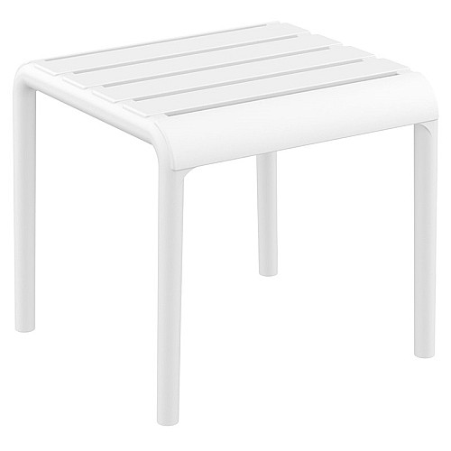 PARIS WHITE ΤΡΑΠΕΖΙ 42X41X40εκ. ΠΟΛ/ΝΙΟΥ,Έπιπλα κήπου > Τραπεζάκια κήπου-παραλίας,Έπιπλα κήπου