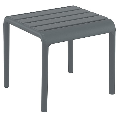 PARIS DARK GREY ΤΡΑΠΕΖΙ 42X41X40εκ. ΠΟΛ/ΝΙΟΥ,Έπιπλα κήπου > Τραπεζάκια κήπου-παραλίας,Έπιπλα κήπου
