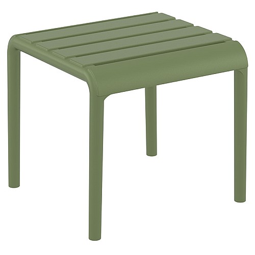 PARIS OLIVE GREEN ΤΡΑΠΕΖΙ 42X41X40εκ. ΠΟΛ/ΝΙΟΥ,Έπιπλα κήπου > Τραπεζάκια κήπου-παραλίας,Έπιπλα κήπου