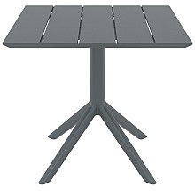 PARIS DARK GREY 80X80X74εκ. ΤΡΑΠΕΖΙ ΠΟΛ/ΝΙΟΥ  PARIS DARK GREY 80X80X74εκ. ΤΡΑΠΕΖΙ ΠΟΛ/ΝΙΟΥ