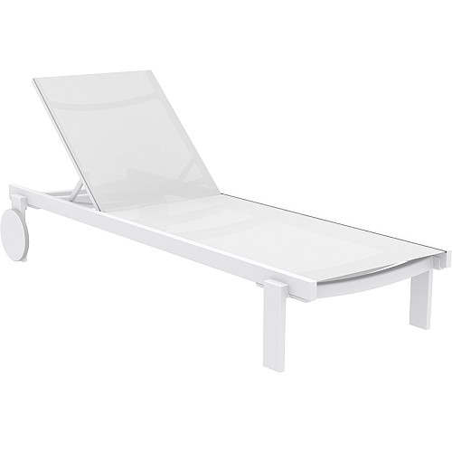CASABLANCA ΞΑΠΛΩΣΤΡΑ WHITE/WHITE ΑΛΟΥΜ-ΠΟΛ/ΝΙΟΥ,Ξαπλώστρες,Έπιπλα κήπου
