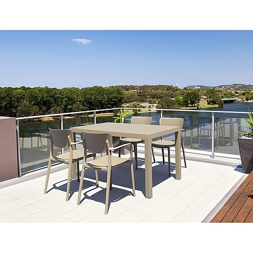 Σετ Τραπεζαρίας 5τμχ Ares Loft Taupe 140Χ80Χ75εκ. Σετ Τραπεζαρίας 5τμχ Ares Loft Taupe 140Χ80Χ75εκ.,Έπιπλα κήπου > Σετ τραπεζαρίες κήπου