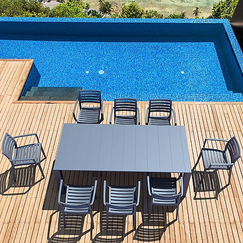 Σετ Τραπεζαρίας 9τμχ Vegas Artemis Dark Grey 100X180/220Χ75εκ. Σετ Τραπεζαρίας 9τμχ Vegas Artemis Dark Grey 100X180/220Χ75εκ.,Έπιπλα κήπου > Σετ τραπεζαρίες κήπου