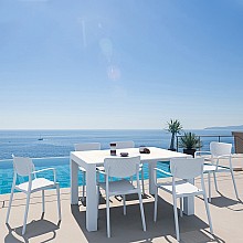 Σετ Τραπεζαρίας 7τμχ Vegas Loft White 100X100/140Χ75εκ.  Σετ Τραπεζαρίας 7τμχ Vegas Loft White 100X100/140Χ75εκ.