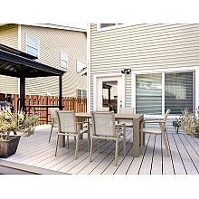 Σετ Τραπεζαρίας 7τμχ Vegas Pacific Taupe 100X180/220Χ75εκ.  Σετ Τραπεζαρίας 7τμχ Vegas Pacific Taupe 100X180/220Χ75εκ.