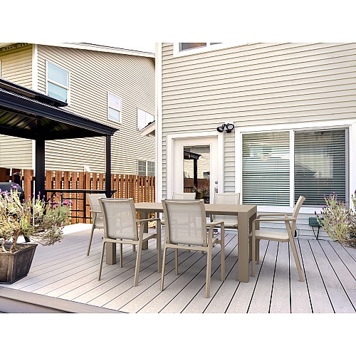 Σετ Τραπεζαρίας 7τμχ Vegas Pacific Taupe 100X180/220Χ75εκ. Σετ Τραπεζαρίας 7τμχ Vegas Pacific Taupe 100X180/220Χ75εκ.,Έπιπλα κήπου > Σετ τραπεζαρίες κήπου