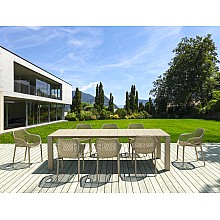 Σετ Τραπεζαρίας 9τμχ Vegas Air XL Taupe 100X260/300Χ75εκ.  Σετ Τραπεζαρίας 9τμχ Vegas Air XL Taupe 100X260/300Χ75εκ.