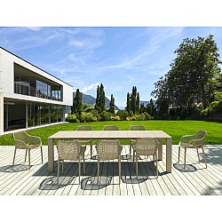 Σετ Τραπεζαρίας 9τμχ Vegas Air XL Taupe 100X260/300Χ75εκ. Σετ Τραπεζαρίας 9τμχ Vegas Air XL Taupe 100X260/300Χ75εκ.