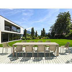 Σετ Τραπεζαρίας 11τμχ Vegas Air Taupe 100X260/300Χ75εκ. Σετ Τραπεζαρίας 11τμχ Vegas Air Taupe 100X260/300Χ75εκ.