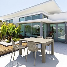 Σετ Τραπεζαρίας 5τμχ Vegas Air Taupe 100X100/140Χ75εκ.  Σετ Τραπεζαρίας 5τμχ Vegas Air Taupe 100X100/140Χ75εκ.