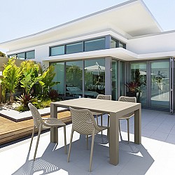 Σετ Τραπεζαρίας 5τμχ Vegas Air Taupe 100X100/140Χ75εκ. Σετ Τραπεζαρίας 5τμχ Vegas Air Taupe 100X100/140Χ75εκ.