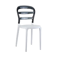 BIBI WHITE/BLACK TRANSP.ΚΑΡΕΚΛΑ 