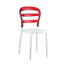 BIBI WHITE/RED TRANSP.ΚΑΡΕΚΛΑ  BIBI WHITE/RED TRANSP.ΚΑΡΕΚΛΑ