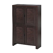 ΠΑΠΟΥΤΣΟΘΗΚΗ 80Χ32Χ127εκ. WENGE/4 ΠΟΡΤΕΣ/4 ΡΑΦΙΑ 