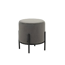 BELLA/R ΣΚΑΜΠΟ GREY VELVET ΥΦΑΣΜΑ Φ.35Χ38εκ. 