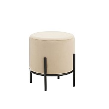 BELLA/R ΣΚΑΜΠΟ BEIGE VELVET ΥΦΑΣΜΑ Φ.35Χ38εκ. 