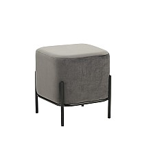 BELLA/S ΣΚΑΜΠΟ GREY VELVET ΥΦΑΣΜΑ 36X36Χ38εκ. 