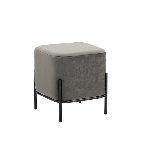 BELLA/S ΣΚΑΜΠΟ GREY VELVET ΥΦΑΣΜΑ 36X36Χ38εκ.,Έπιπλα εσωτερικού χώρου > Σκαμπώ μπαρ,Έπιπλα εσωτερικού χώρου