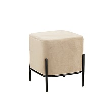 BELLA/S ΣΚΑΜΠΟ BEIGE VELVET ΥΦΑΣΜΑ 36X36Χ38εκ. 