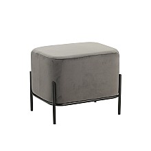 BELLA/L ΣΚΑΜΠΟ GREY VELVET ΥΦΑΣΜΑ 48X37Χ39εκ. 