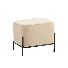 BELLA/L ΣΚΑΜΠΟ BEIGE VELVET ΥΦΑΣΜΑ 48X37Χ39εκ. 