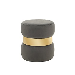 LINDA/R ΣΚΑΜΠΟ GREY VELVET ΥΦΑΣΜΑ Φ.37Χ43εκ. LINDA/R ΣΚΑΜΠΟ GREY VELVET ΥΦΑΣΜΑ Φ.37Χ43εκ.