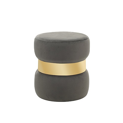 LINDA/R ΣΚΑΜΠΟ GREY VELVET ΥΦΑΣΜΑ Φ.37Χ43εκ.,Έπιπλα εσωτερικού χώρου > Σκαμπώ μπαρ,Έπιπλα εσωτερικού χώρου