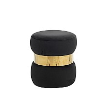 LINDA/R ΣΚΑΜΠΟ BLACK VELVET ΥΦΑΣΜΑ Φ.37Χ43εκ. 