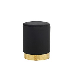 LINDA/S ΣΚΑΜΠΟ BLACK VELVET ΥΦΑΣΜΑ Φ.34Χ42εκ. LINDA/S ΣΚΑΜΠΟ BLACK VELVET ΥΦΑΣΜΑ Φ.34Χ42εκ.